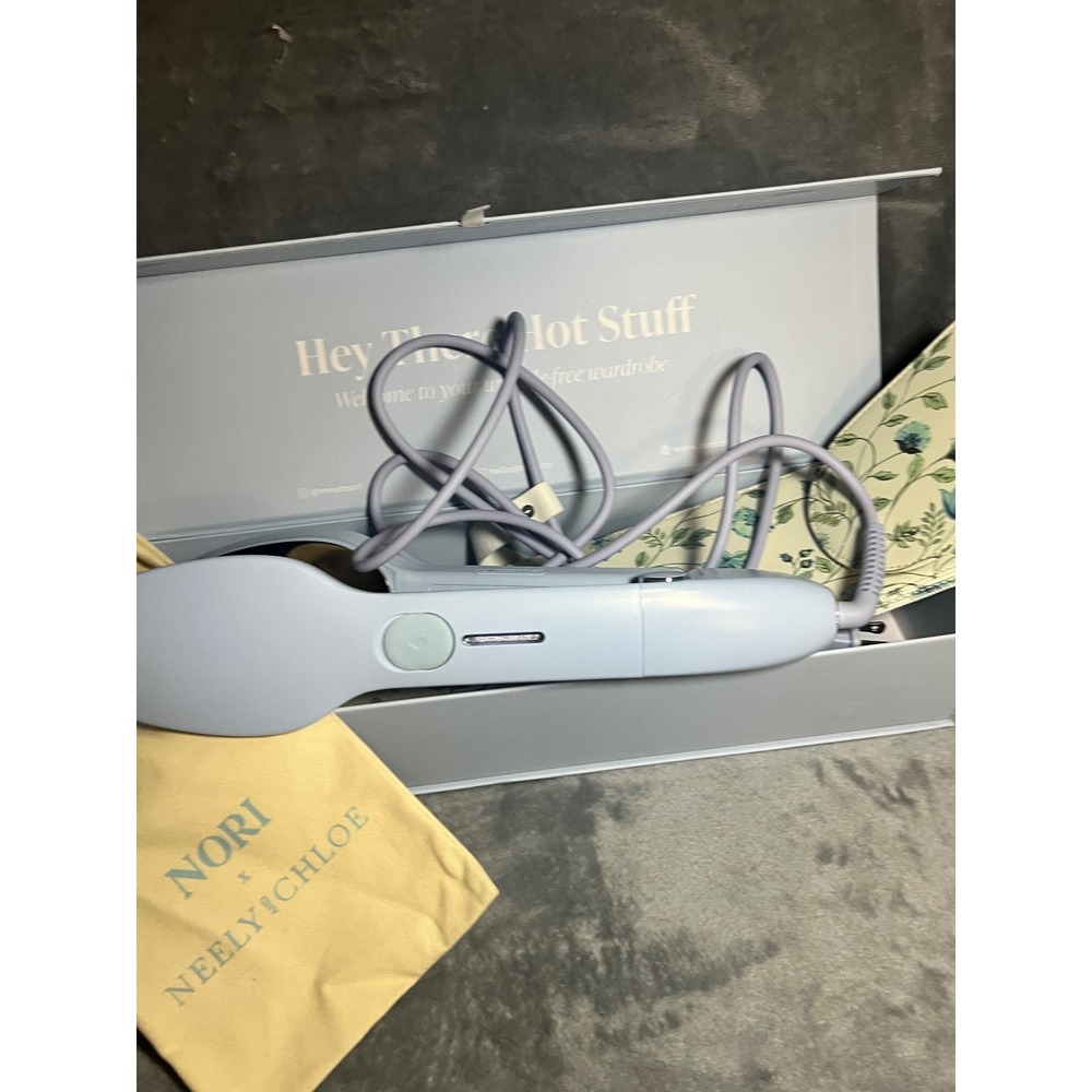 Nori x Neely & Chloe The Nori Press Handheld Steam Iron Blue Floral Travel Case